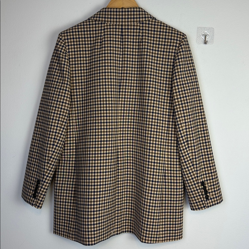 NWOT J. Crew Alfie Blazer in Honey Plaid Italian Wool Stretch Relaxed Fit Size 6 - Picture 8 of 16
